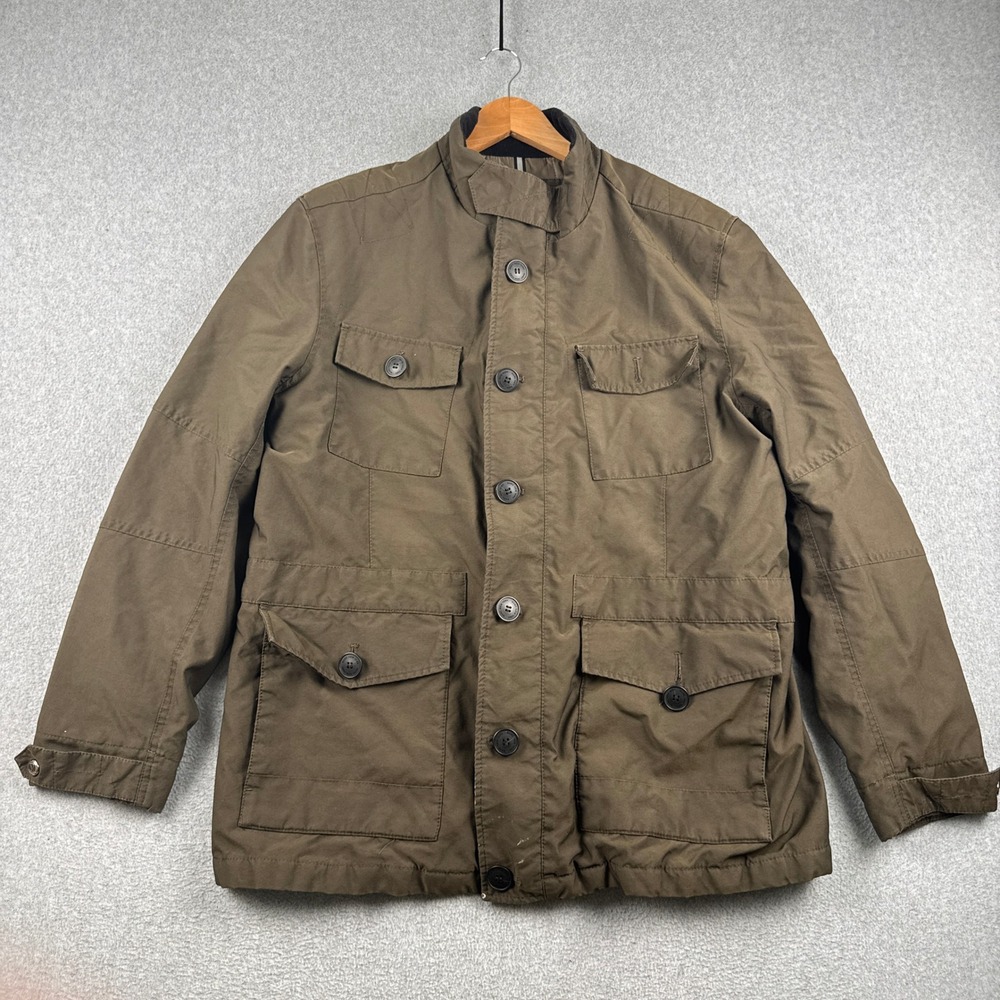 Marc New York Field Jacket Mens XL Andrew Marc Olive Green Utility Button Down